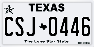 TX license plate CSJ0446