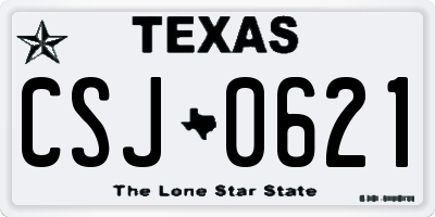 TX license plate CSJ0621