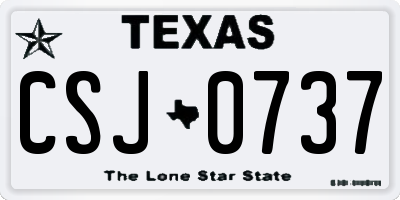 TX license plate CSJ0737