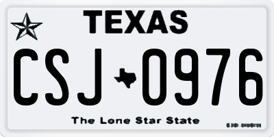 TX license plate CSJ0976