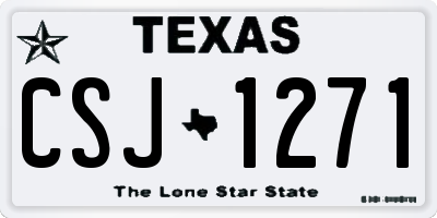 TX license plate CSJ1271