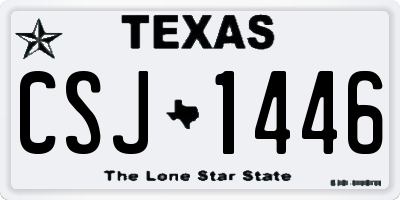TX license plate CSJ1446