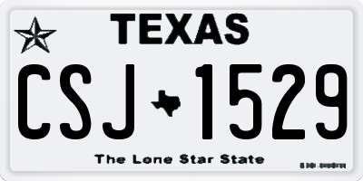 TX license plate CSJ1529