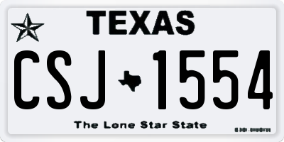 TX license plate CSJ1554