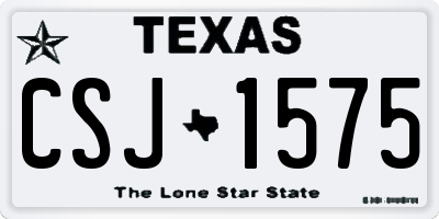 TX license plate CSJ1575
