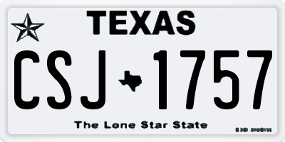 TX license plate CSJ1757