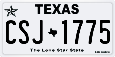 TX license plate CSJ1775