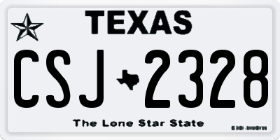 TX license plate CSJ2328