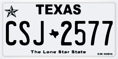 TX license plate CSJ2577