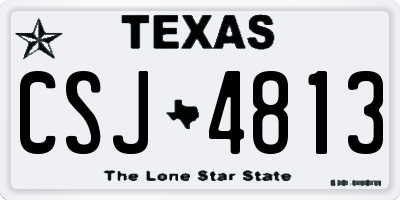 TX license plate CSJ4813