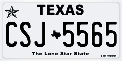 TX license plate CSJ5565