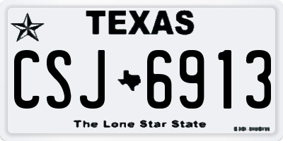 TX license plate CSJ6913