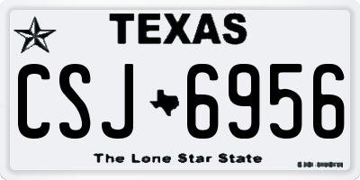 TX license plate CSJ6956