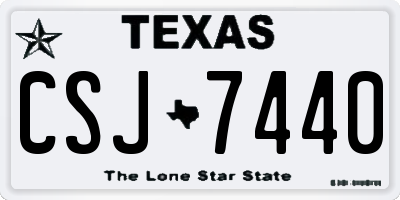TX license plate CSJ7440