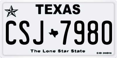 TX license plate CSJ7980
