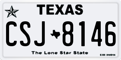 TX license plate CSJ8146
