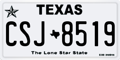 TX license plate CSJ8519