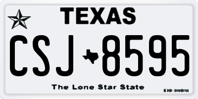 TX license plate CSJ8595