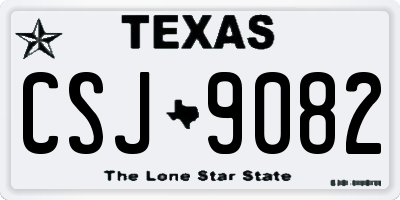 TX license plate CSJ9082