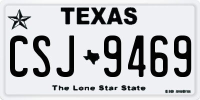 TX license plate CSJ9469