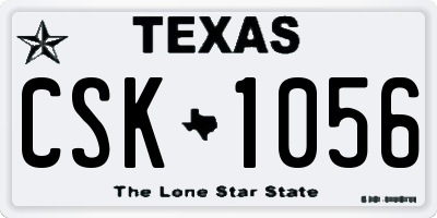 TX license plate CSK1056