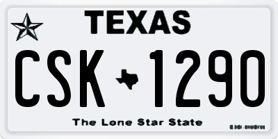 TX license plate CSK1290
