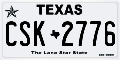 TX license plate CSK2776