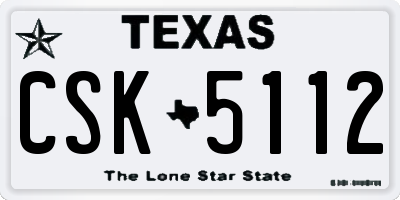 TX license plate CSK5112