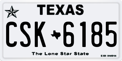 TX license plate CSK6185