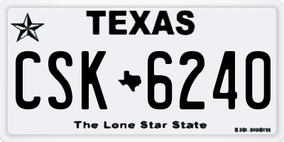 TX license plate CSK6240