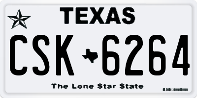 TX license plate CSK6264