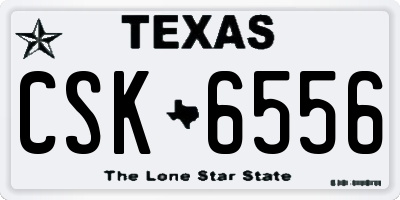 TX license plate CSK6556