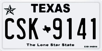 TX license plate CSK9141