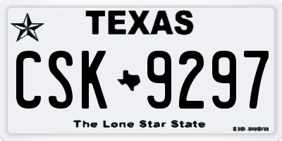 TX license plate CSK9297