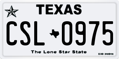 TX license plate CSL0975