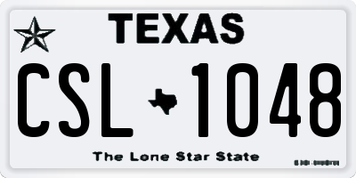TX license plate CSL1048