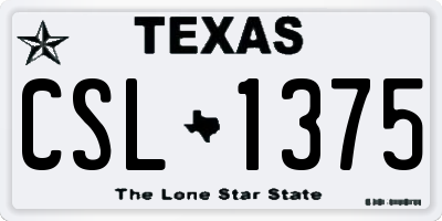 TX license plate CSL1375