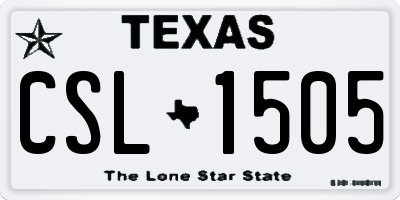 TX license plate CSL1505