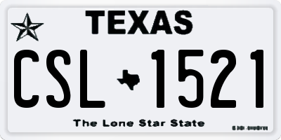 TX license plate CSL1521