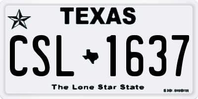 TX license plate CSL1637