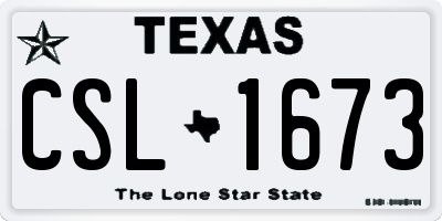 TX license plate CSL1673
