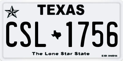 TX license plate CSL1756
