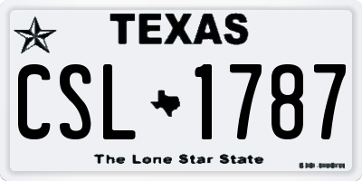 TX license plate CSL1787