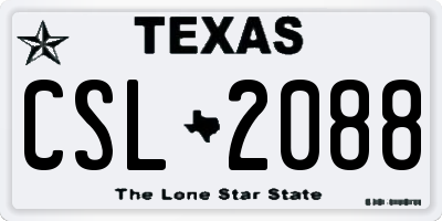 TX license plate CSL2088