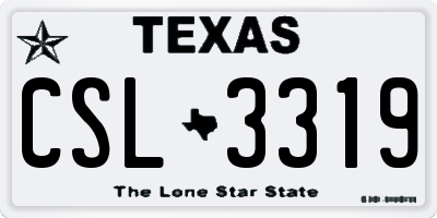TX license plate CSL3319