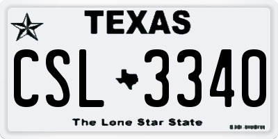 TX license plate CSL3340