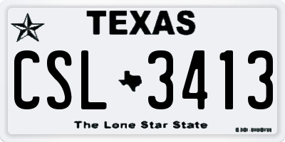 TX license plate CSL3413