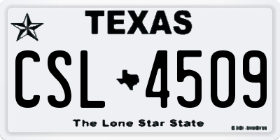 TX license plate CSL4509