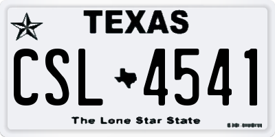 TX license plate CSL4541
