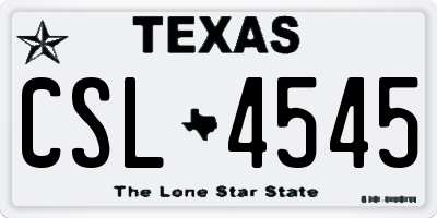 TX license plate CSL4545